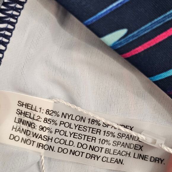 Yonique Women's Blue Blouson Tankini Set Side Shirred Boy Shorts Size L NWT - Picture 13 of 16